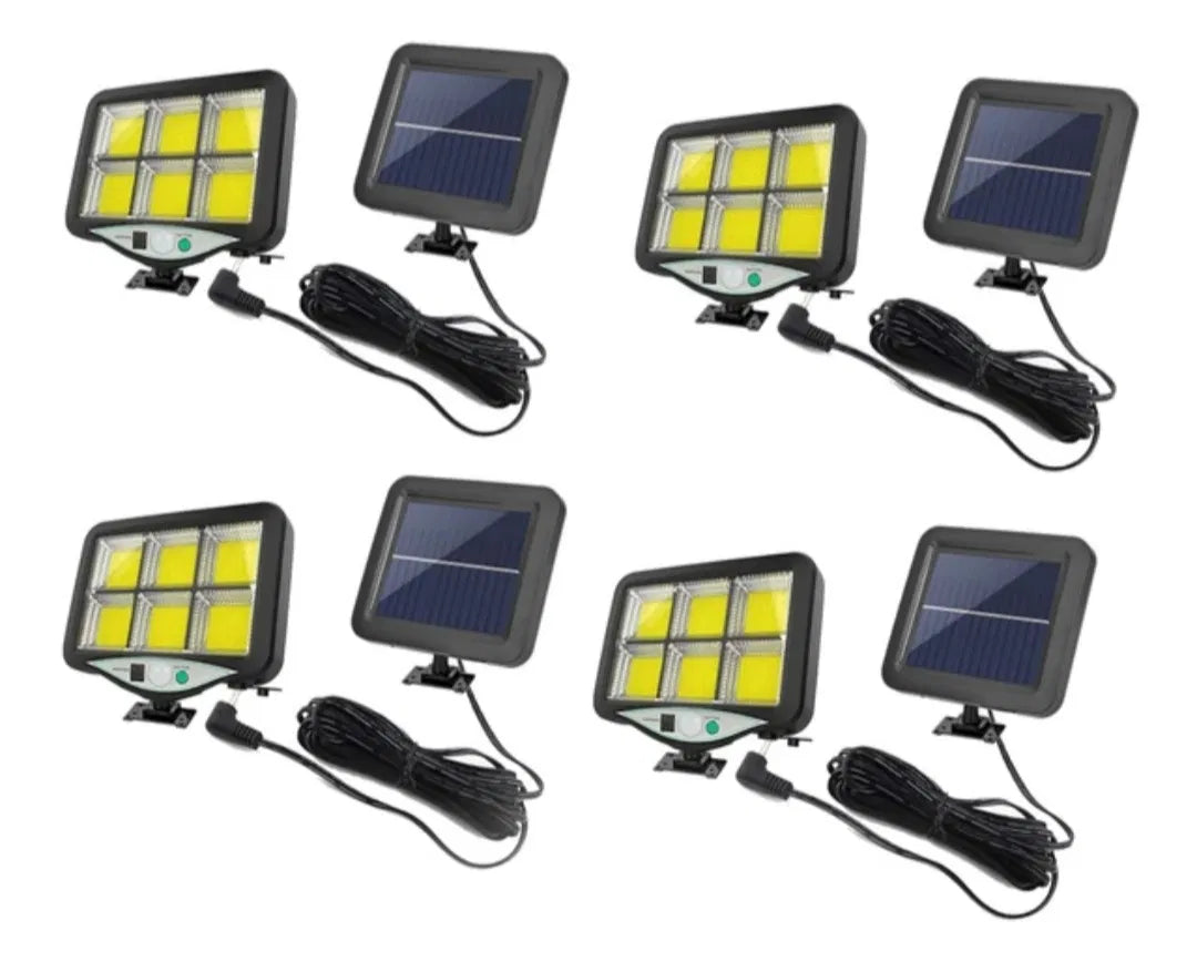 Set 4 x Proiector solar 160 LED 8 COB senzor de lumina si miscare