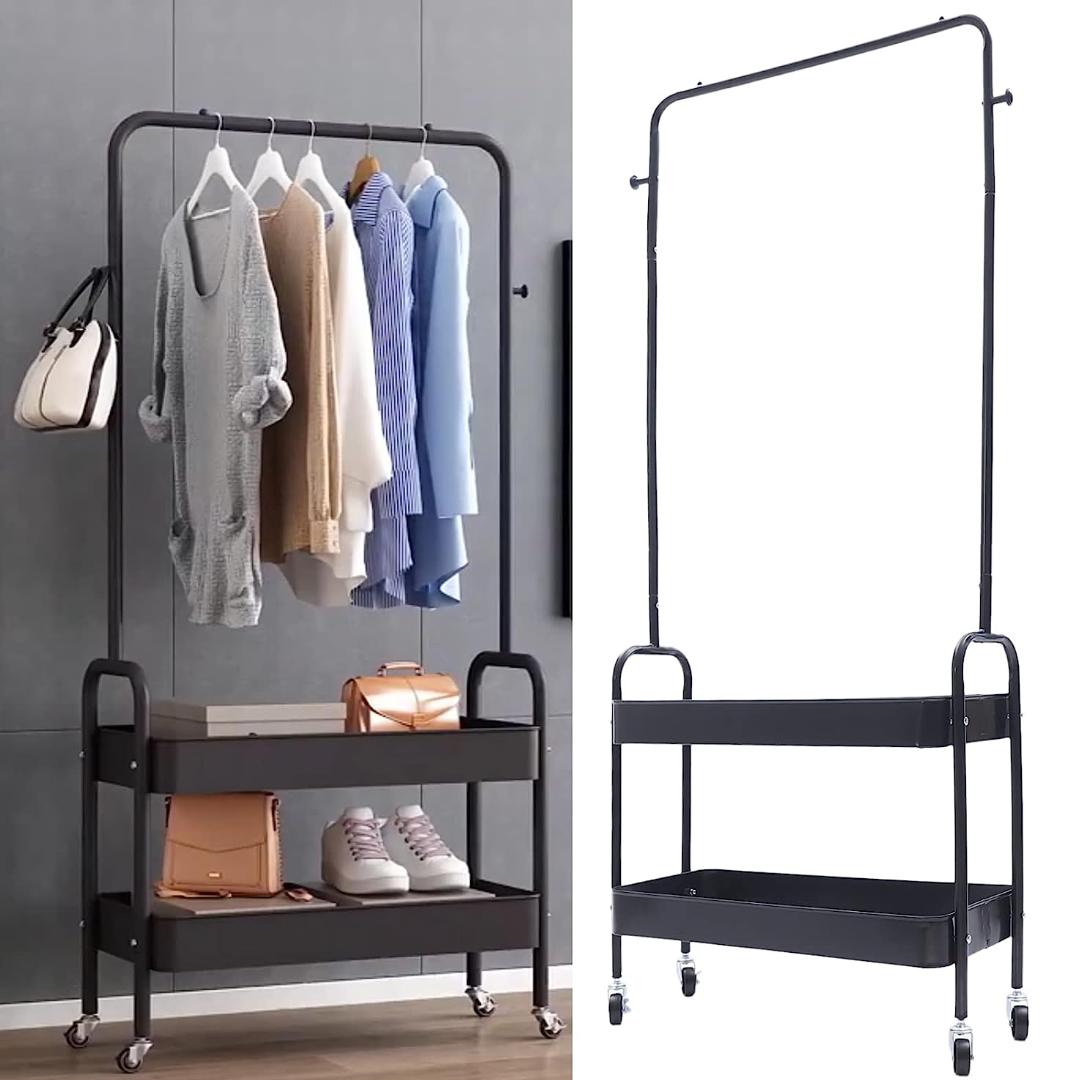 Organizator Vestiar Premium din Otel Inoxidabil - Suport Modern pentru Haine si Accesorii
