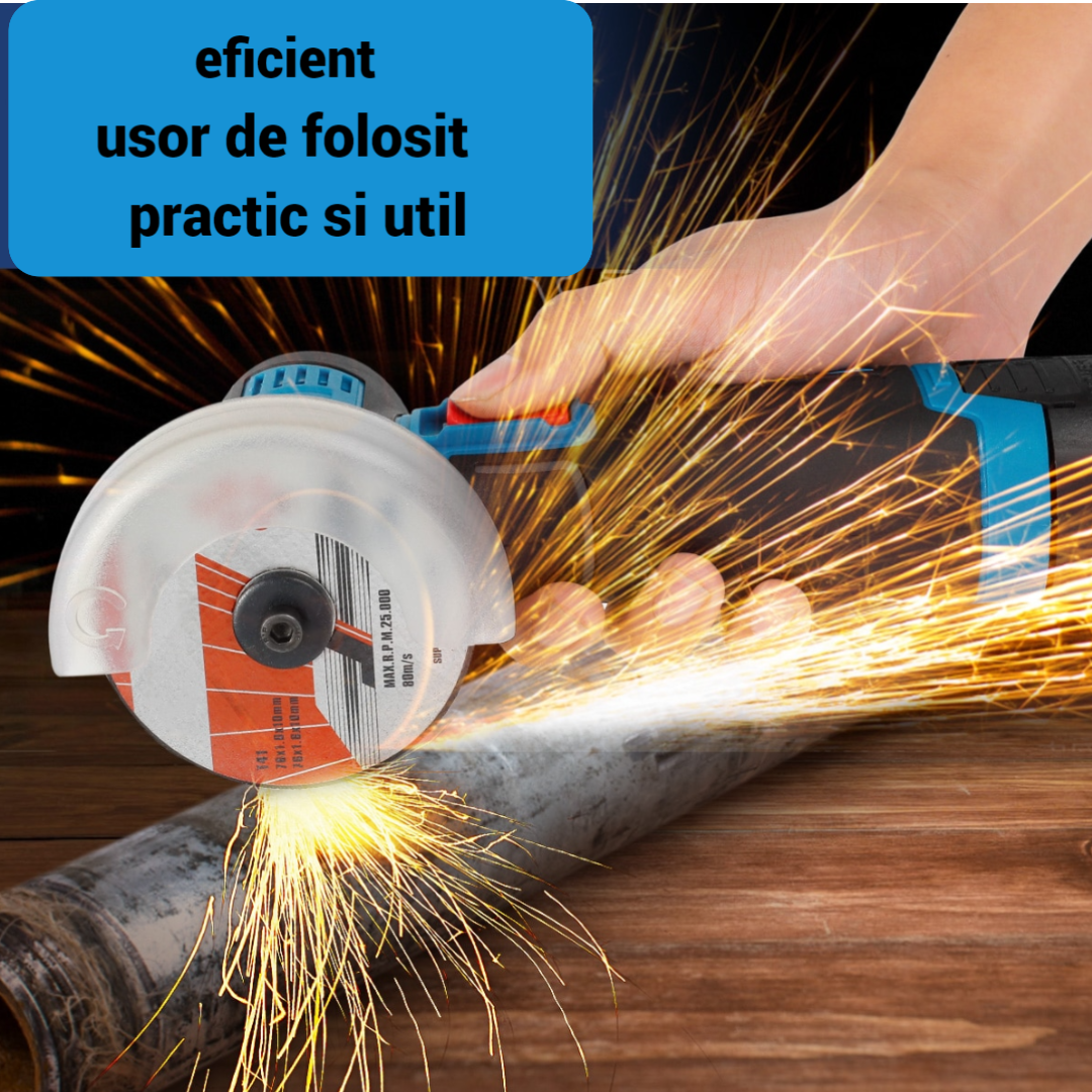 Polizor Unghiular Fara Fir 24V Li-ion, 19500 RPM - Mini Flex Portabil pentru Bricolaj