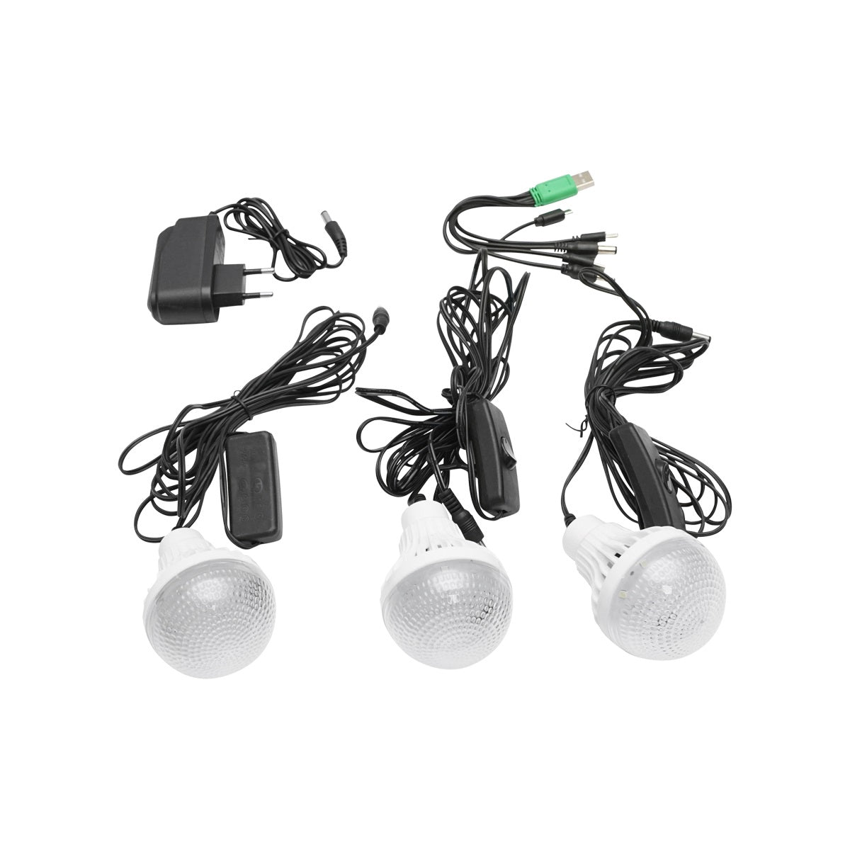 Kit Solar Portabil GD-8071 cu 3 Becuri LED, Incarcare Telefon, Radio FM, Bluetooth si MP3