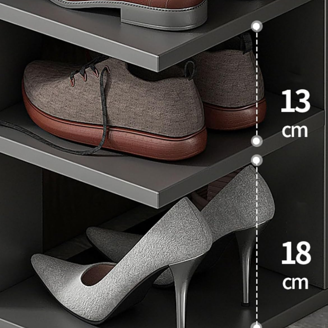Pantofar cu 7 Etaje, Design Elegant, Gri - Organizare Optima Incaltaminte