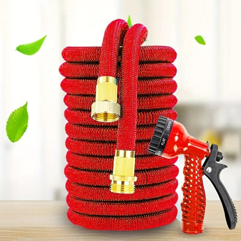 Furtun Extensibil de Gradina 50m cu Pistolet de Stropit - Material Expandabil Rezistent