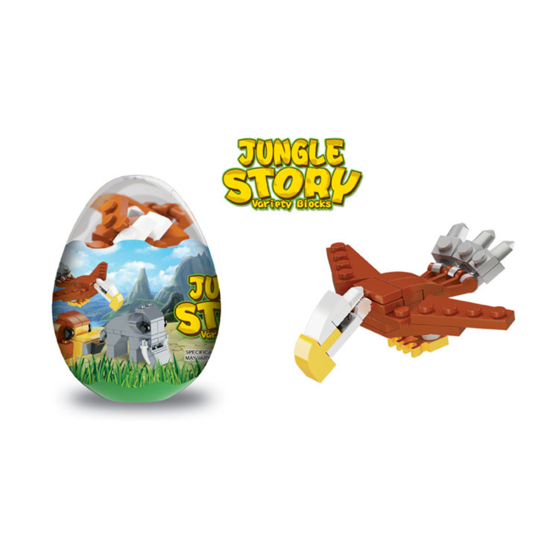 Set 12 Oua cu Surprize Animale din Jungla - Jucarie Educativa pentru Copii 3+ Ani