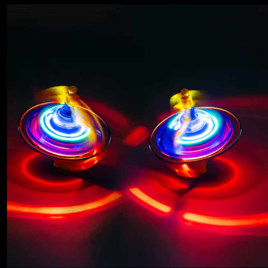 Spinner Giroscop LED cu Muzica si Lumini Colorate - Jucarie Interactiva Anti-Stress