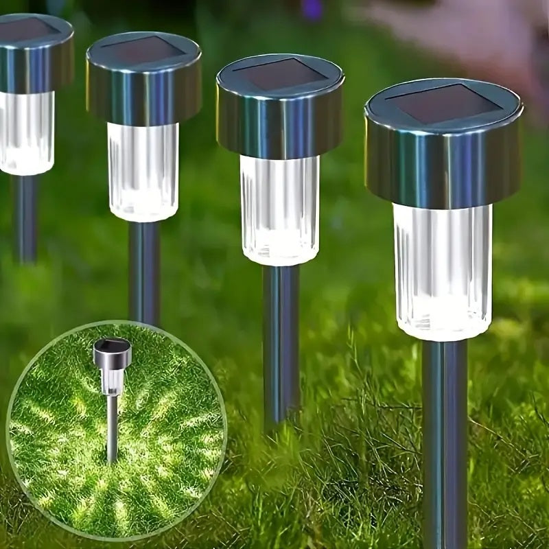 Set 10 Lampi Solare LED de Gradina Tip Tarus - Iluminat Decorativ Alb Rece