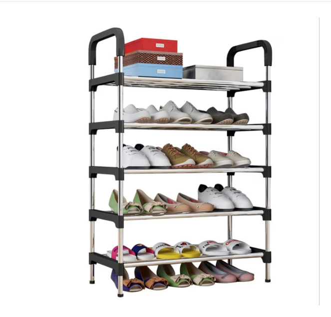 Pantofar din Inox cu 5 Rafturi - Suport Premium pentru Organizarea Pantofilor