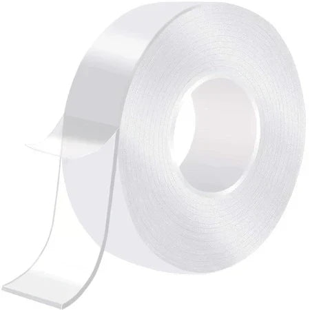 PACHET 1 + 1 Banda adeziva durabila tip folie, rezistenta la apa, aderenta sporita + Banda dubla adeziva transparenta CADOU