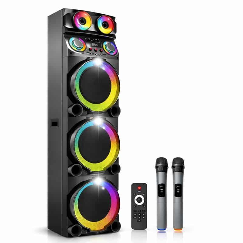 Boxă Portabilă JRH Bluetooth 3 × 12inch , 2 microphone wireless