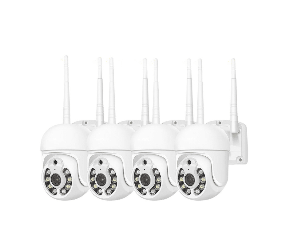 oferta Set 4 Smart Camera Wifi de Exterior , Senzor de Miscare, Night Vision, Vizualizare Live pe Telefon