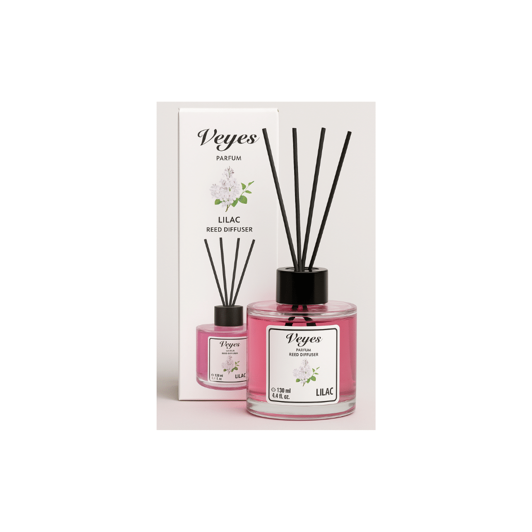 Odorizant cameră Veyes Lilac – 130 ml Difuzor cu bețișoare, aromă florală de liliac