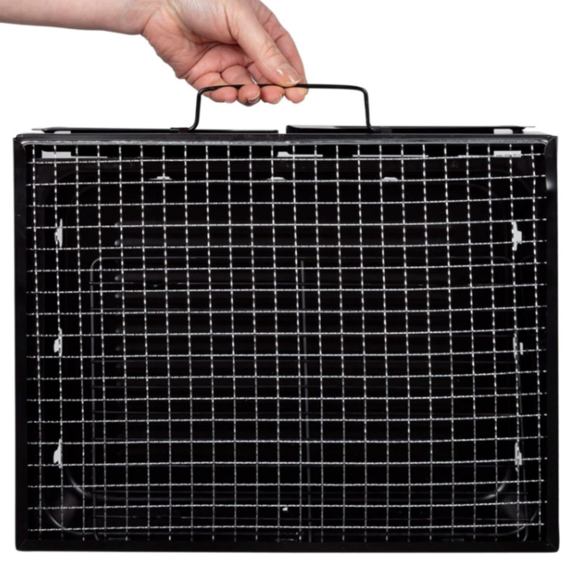 Gratar portabil si pliabil pentru carbuni – din inox, compact, ideal pentru camping si picnic