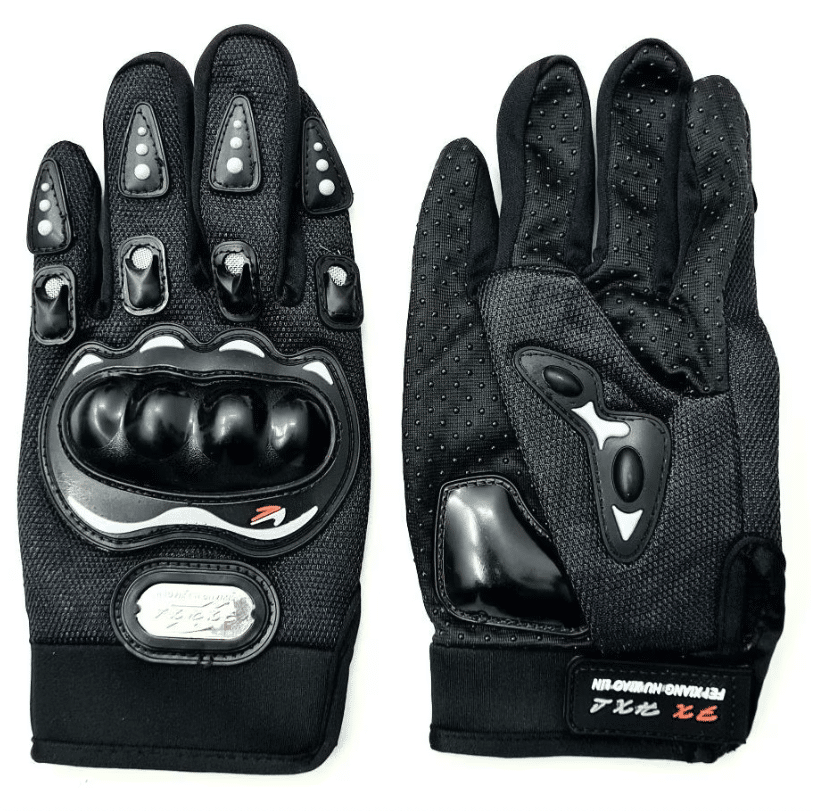 Manusi Moto, ATV cu Protectii pentru Monturi, Culoare Neagra, Marime L