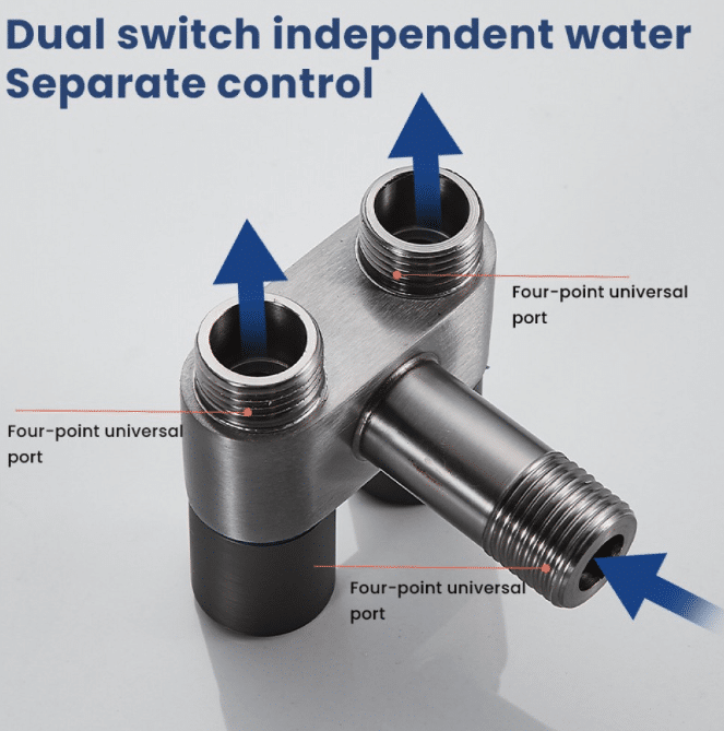 Pulverizator de bideu portabil pentru toaleta, inox, gri