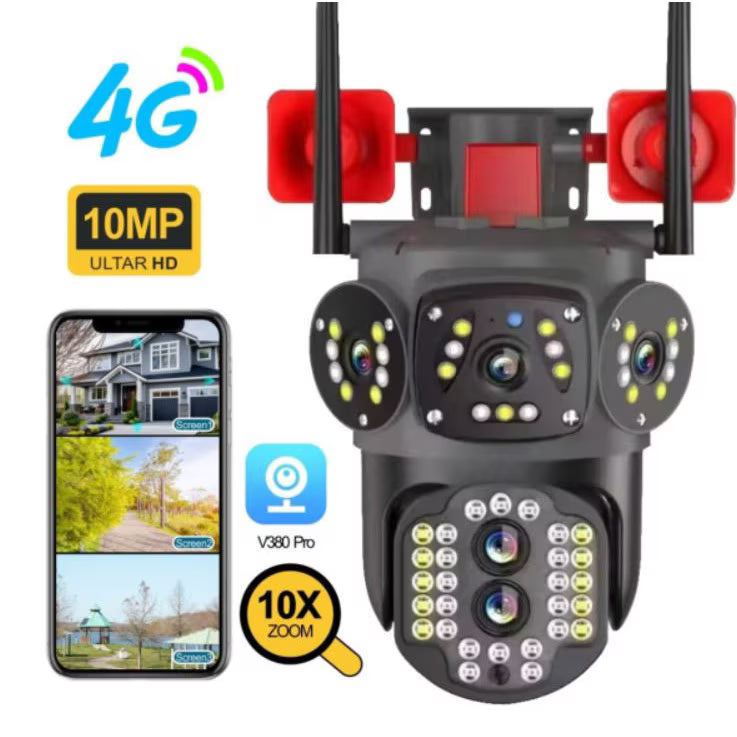 Camera Tripla cu 2 Alarme, Wi-fi