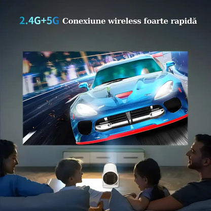 Videoproiector Inteligent 4K Android TV – WiFi 6, Bluetooth 5.0, 130″, 200 ANSI