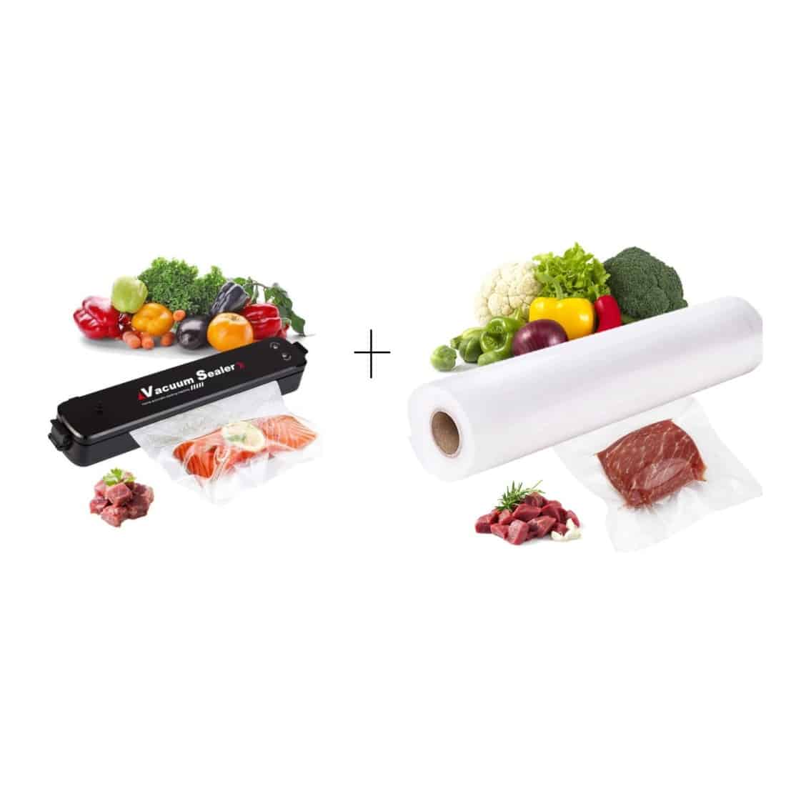 Oferta Pachet – Aparat de sigilat si vidat Vacuum Sealer S + Rola pentru vidat alimente