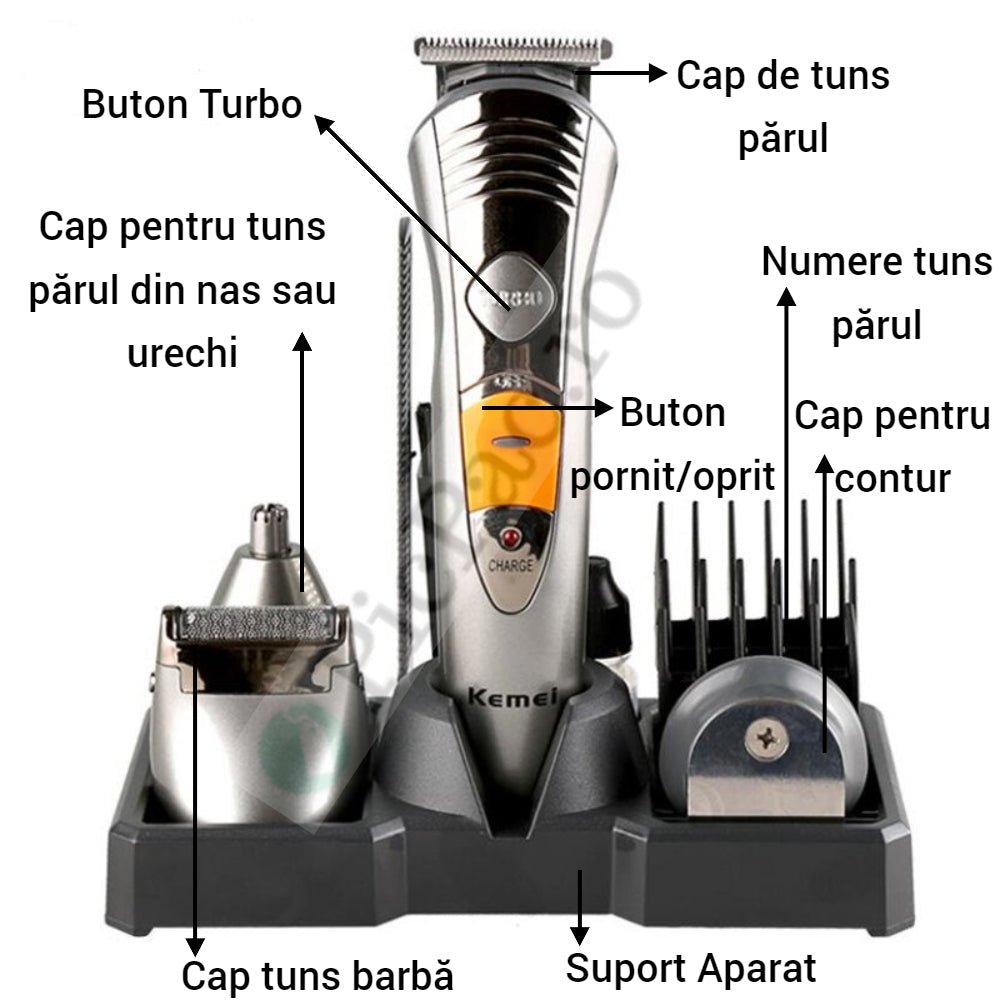 aparat de tuns electric electric profesionist, fără fir, reîncărcabil, cu t-lamă, pentru bărbați, cu bărbați, cu 4 piepteni de ghidat, mașină de tuns