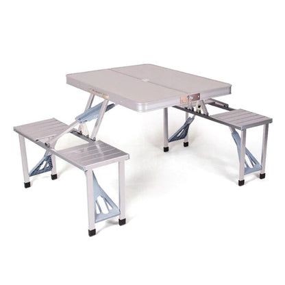 Set masa camping pliabila cu 4 scaune din aluminiu - Portabila tip geanta