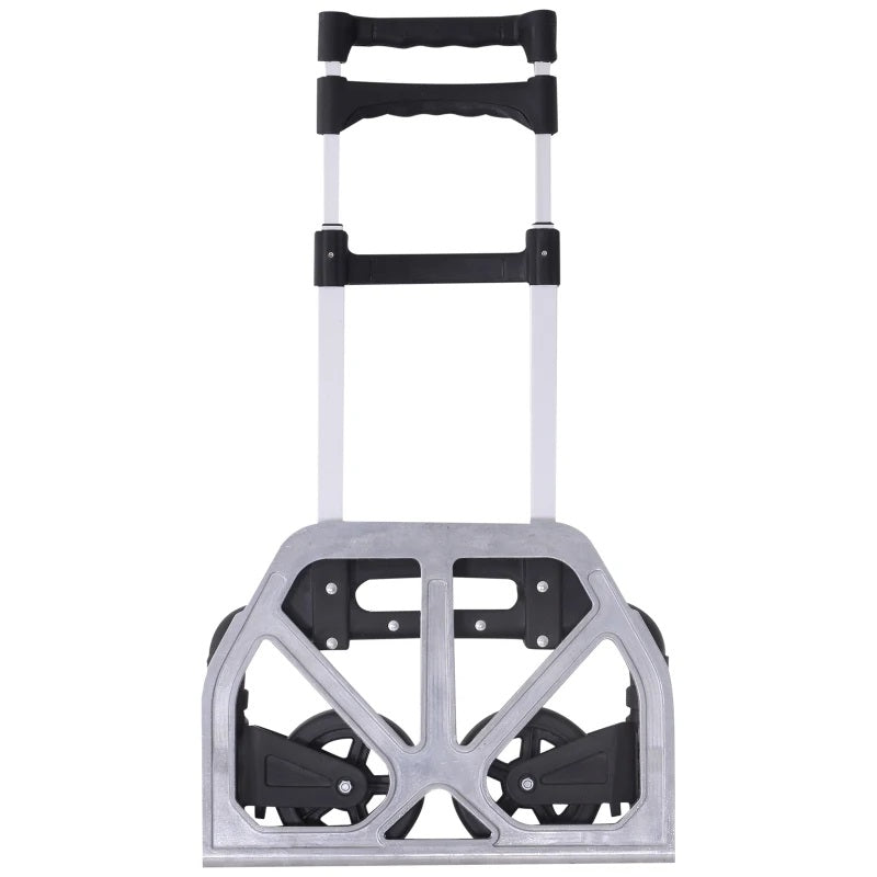 Carucior Pliabil pentru Cumparaturi cu Platforma si Maner Extensibil - Capacitate 70kg