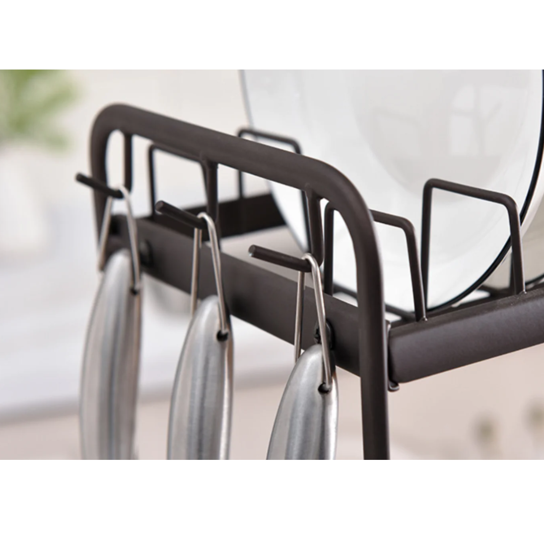 Suport Vase cu 2 Nivele Negru - Organizator Bucatarie Modern si Elegant