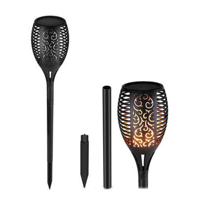 Lampa LED Solara cu Efect de Flacara TORTA - 12 LED-uri, Design Elegant, Rezistenta la Intemperii