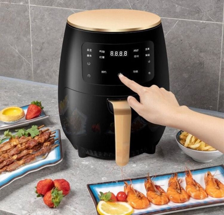 Friteuza cu Aer Cald 2400W + Set 100 Hartii de Copt