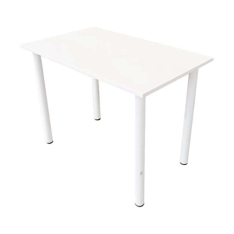 Masă birou Modernă Albă, 100x60x74 cm — Design Minimalist, Blat MDF și Picioare Metalice”
