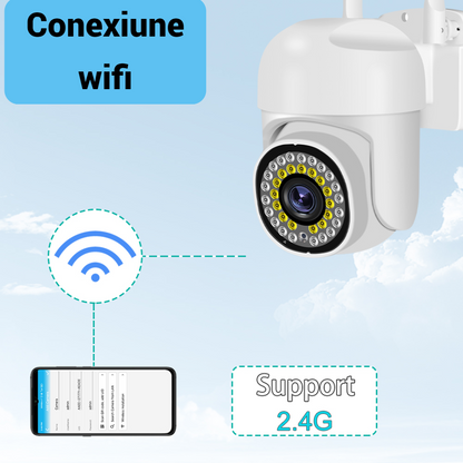 Camera de Supraveghere WiFi Exterior Full HD - Senzor Miscare, Vedere Nocturna, Rezistenta la Intemperii