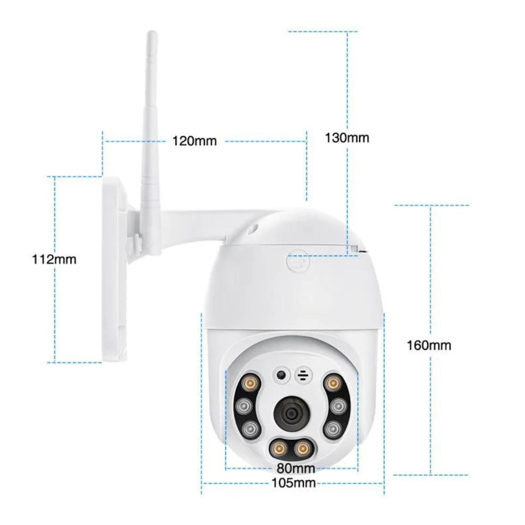 Camera Supraveghere WiFi Exterioara 1080P Full HD - Rotativa cu Viziune Nocturna si Audio Bidirentional