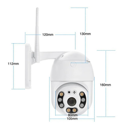 Camera Supraveghere WiFi Exterioara 1080P Full HD - Rotativa cu Viziune Nocturna si Audio Bidirentional