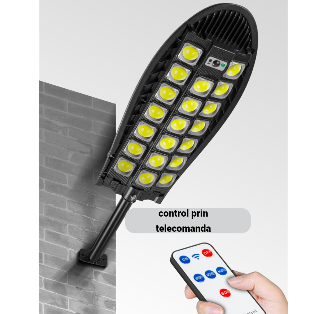 Lampa Solara LED 713COB cu Senzor Miscare - Iluminare Stradala Impermeabila IP65