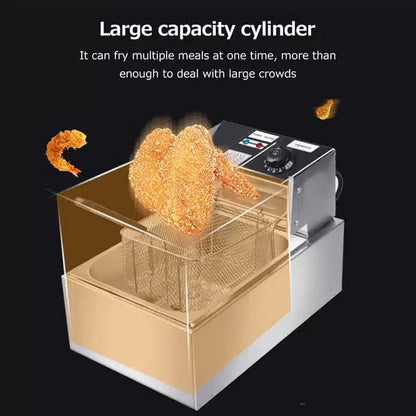Friteuza Electrica din Inox Putere 2500W Uz Profesional sau Personal