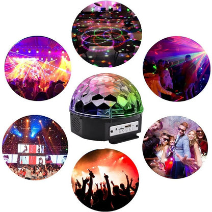 Glob Disco LED cu Bluetooth, Telecomanda si Redare MP3 - Proiector Lumini pentru Petreceri