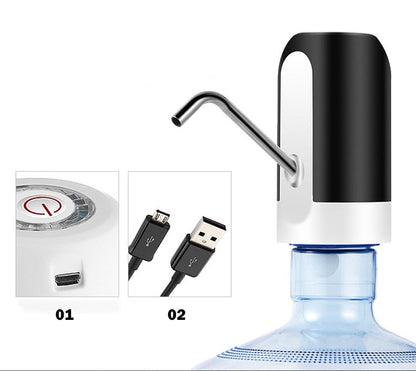 Pompa Electrica pentru Bidoane de Apa cu Acumulator USB Reincarcabil - Dozare Automata 600ml