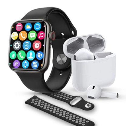 Oferta ceas smart cu casti bluetooth pro max w26
