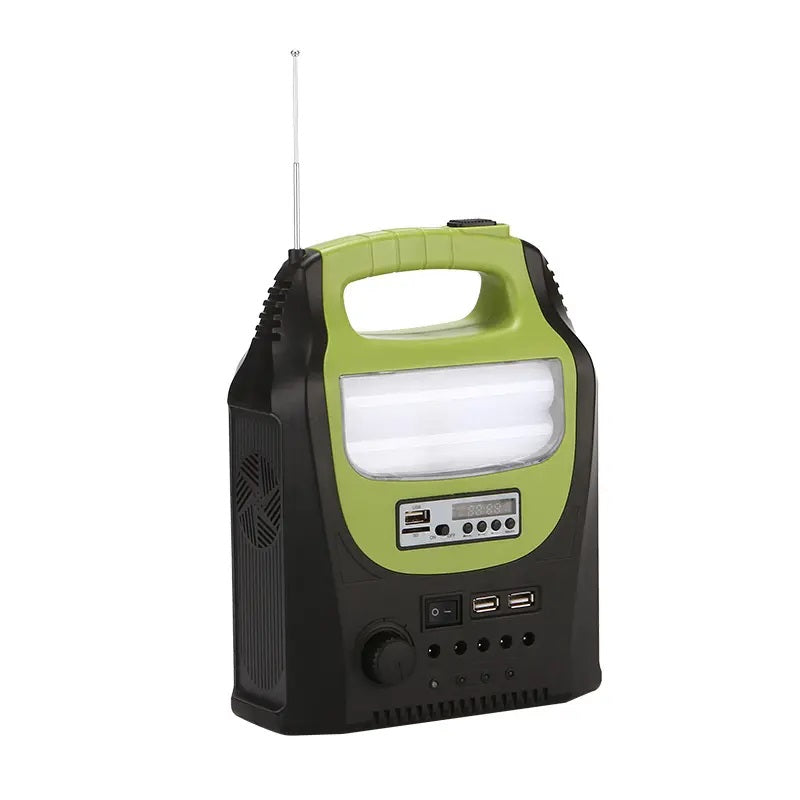 Kit Solar Portabil GD-8071 cu 3 Becuri LED, Incarcare Telefon, Radio FM, Bluetooth si MP3