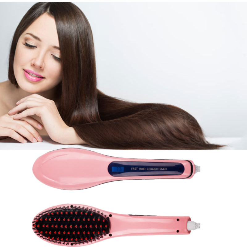 Perie electrica pentru indreptarea parului cu temperatura reglabila - Styling profesional acasa