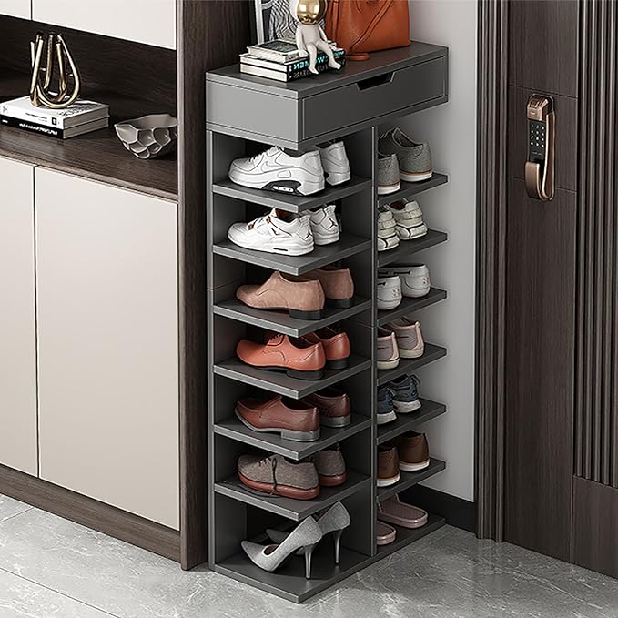 Pantofar cu 7 Etaje, Design Elegant, Gri - Organizare Optima Incaltaminte