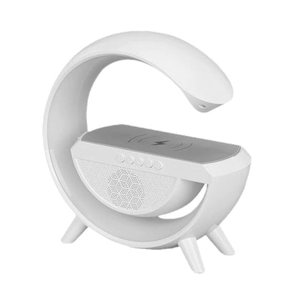 Lampa LED RGB Multifunctionala cu Incarcare Wireless, Bluetooth, Ceas si Alarma - 15W