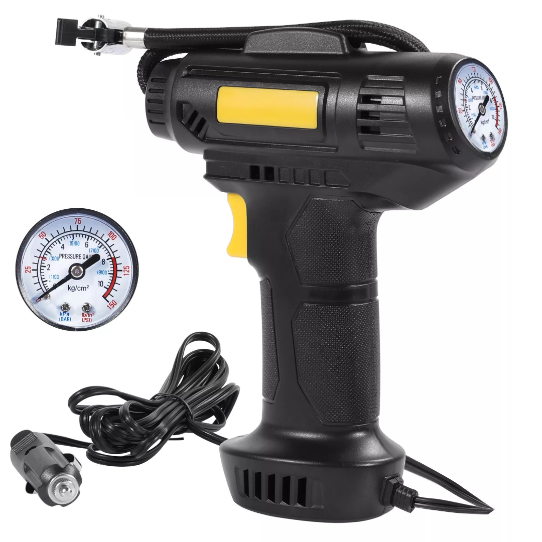 Compresor Auto Electric 72W - Pompa Aer Portabila 18L/min cu Manometru, 10 Bar