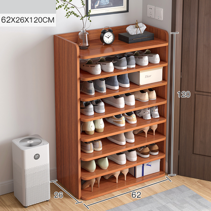 Organizator Incaltaminte cu 8 Etajere - Dulap Pantofi Maro 62x26x120cm