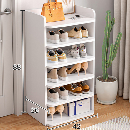 Organizator Incaltaminte cu 6 Etajere Alb 42x26x88cm - Solutie Compacta pentru Depozitare