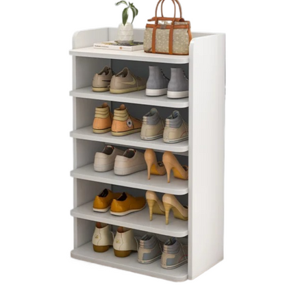 Pantofar cu 7 Etaje din PAL - Organizator Pantofi Elegant, Culoare Lemn Inchis