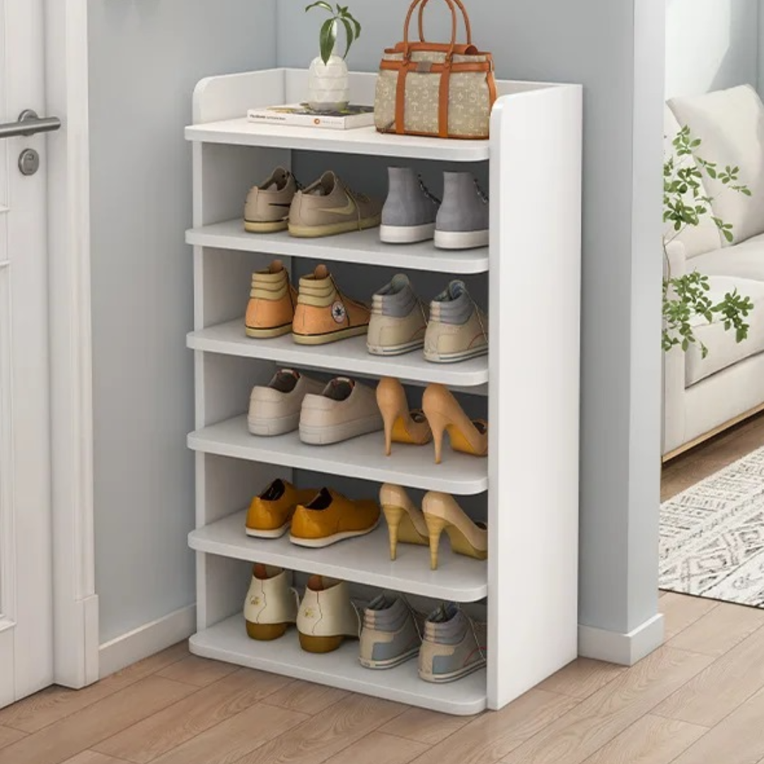 Organizator Incaltaminte cu 6 Etajere Alb 42x26x88cm - Solutie Compacta pentru Depozitare