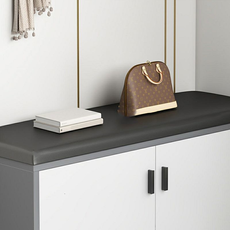 Dulap organizator pentru incaltaminte cu bancheta si 2 usi, 80x30x45 cm - Solutie completa de depozitare