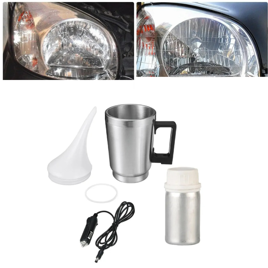 Kit Profesional Restaurare Faruri Auto cu Cana Electrica - Elimina Zgarieturile si Ingalbenirea