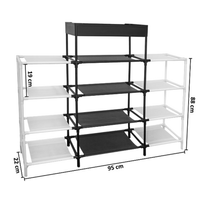 Raft incaltaminte 4 etajere - Organizator pantofi spatios pentru casa