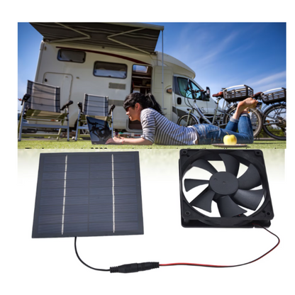Mini Ventilator cu Panou Solar - Portabil, Ecologic, Silentios pentru Camping si Outdoor