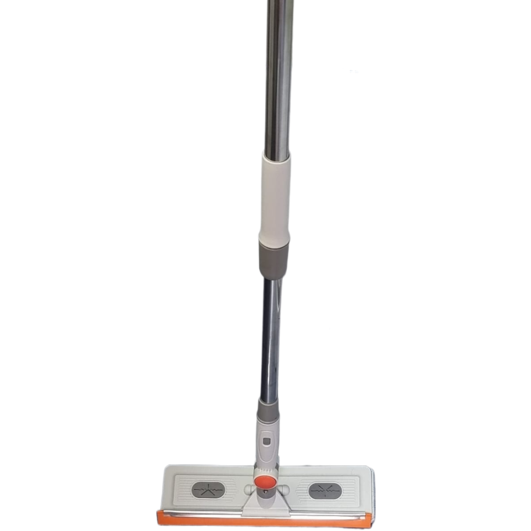 Mop Multifunctional cu Microfibra si Racleta Silicon - Rotire 180° si Maner Telescopic