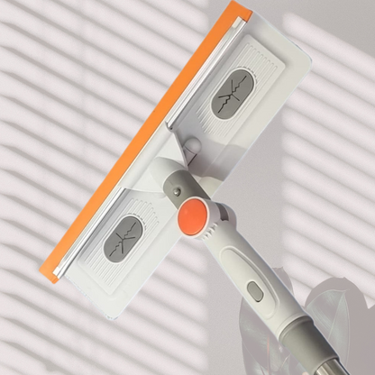 Mop Multifunctional cu Microfibra si Racleta Silicon - Rotire 180° si Maner Telescopic